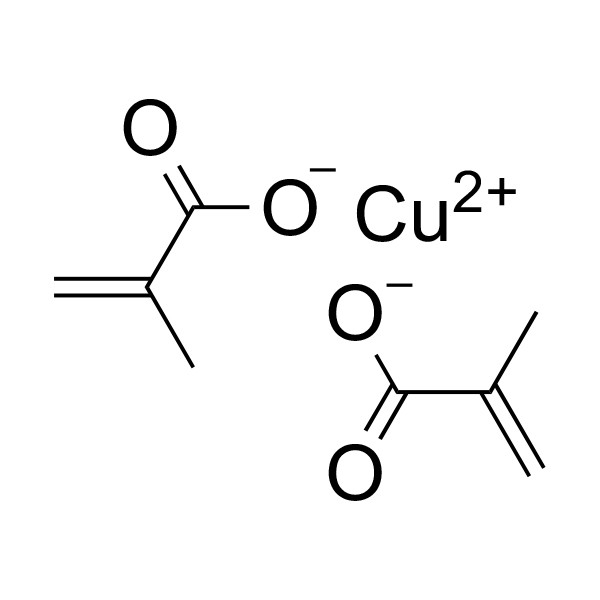 Copper(II) methacrylate - CAS:19662-59-0 - Bis(methacrylic acid) copper(II) salt, Copper(2+) bis(2-methylprop-2-enoate)